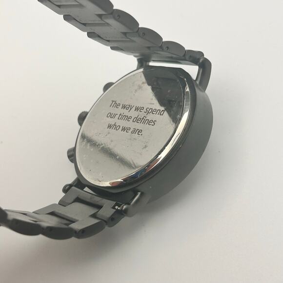 STAY FINE Gray Brown Men’s Chrono Watch 43mm Working New Battery - Picture 5 of 8